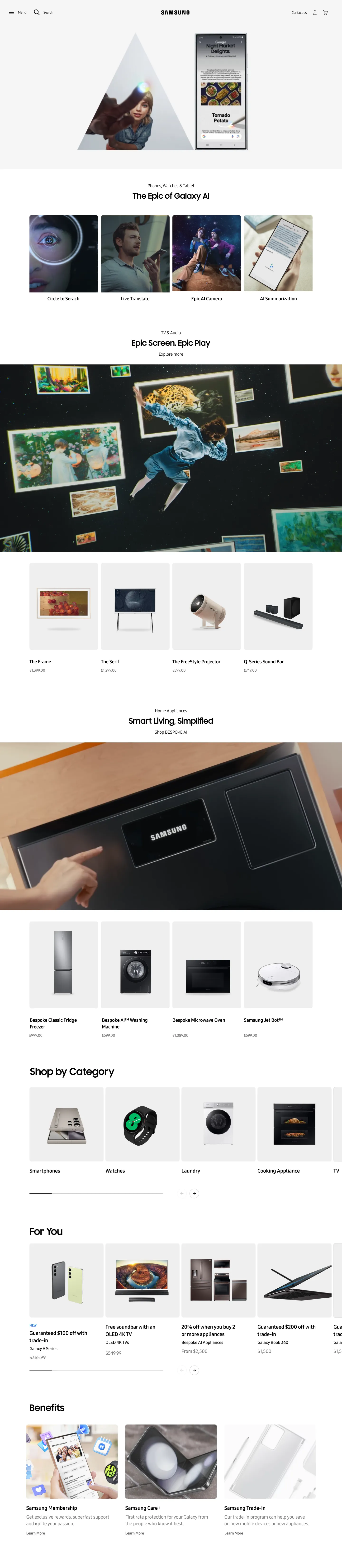 Samsung.com Homepage