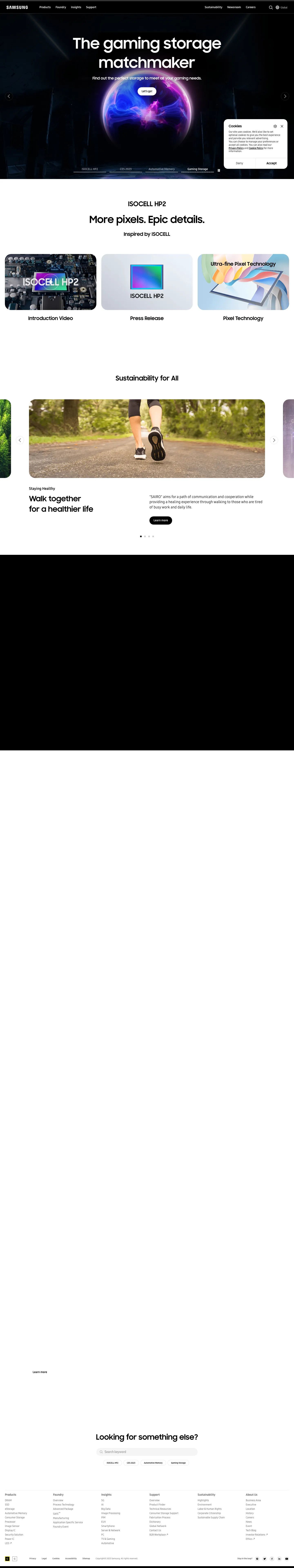 Semiconductor homepage — before redesign