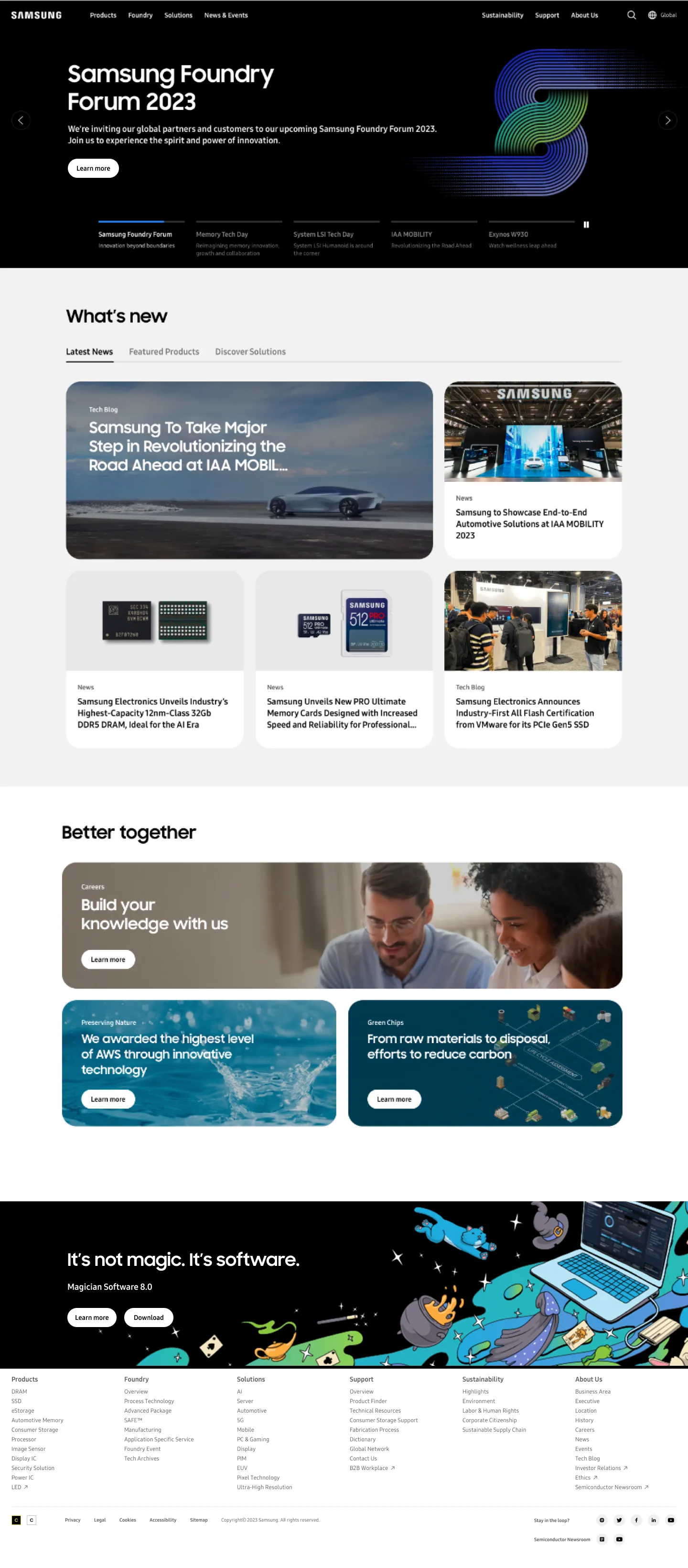 Semiconductor homepage — redesigned by Su Jin Park