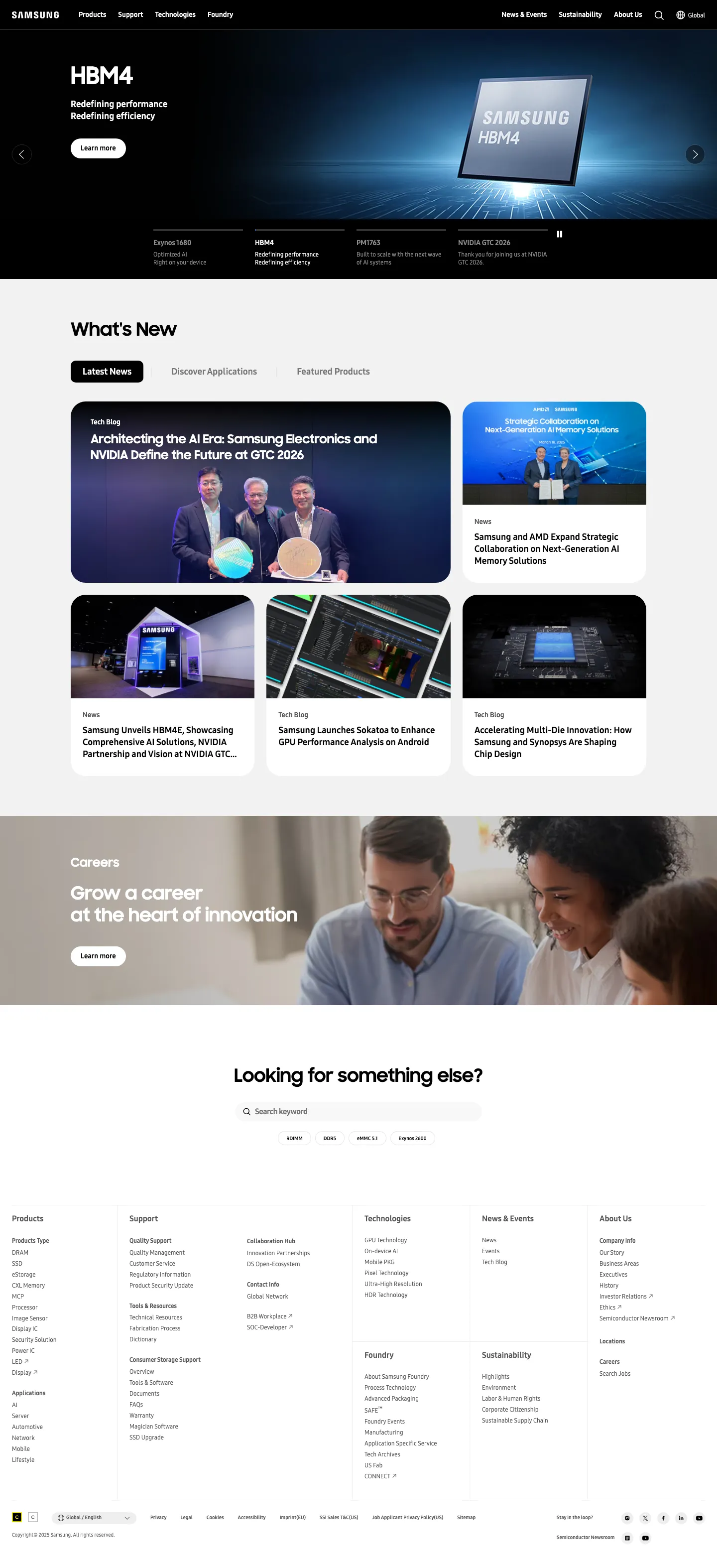 Semiconductor homepage — current live site